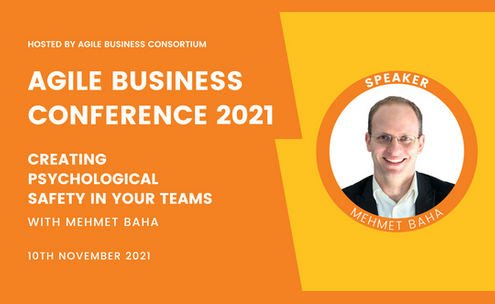 Agile Business Conference 2021 Mehmet Baha Banner