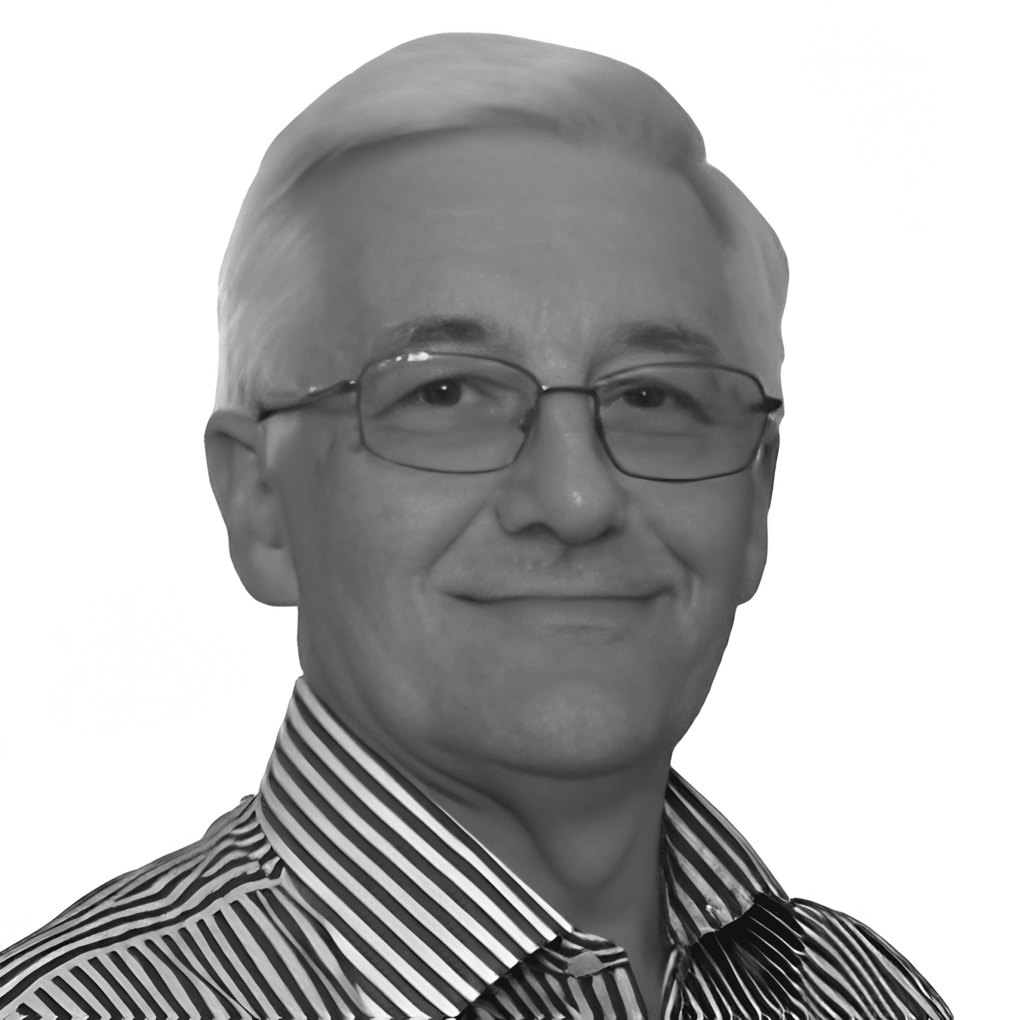 A headshot of Rod Willis in black and white