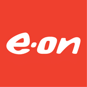 EON logo in white on a red background