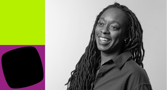 Mwaka Lungu is shown in a headshot-style photograph. She's shown wearing a shirt and smiling towards the corner of the room.
